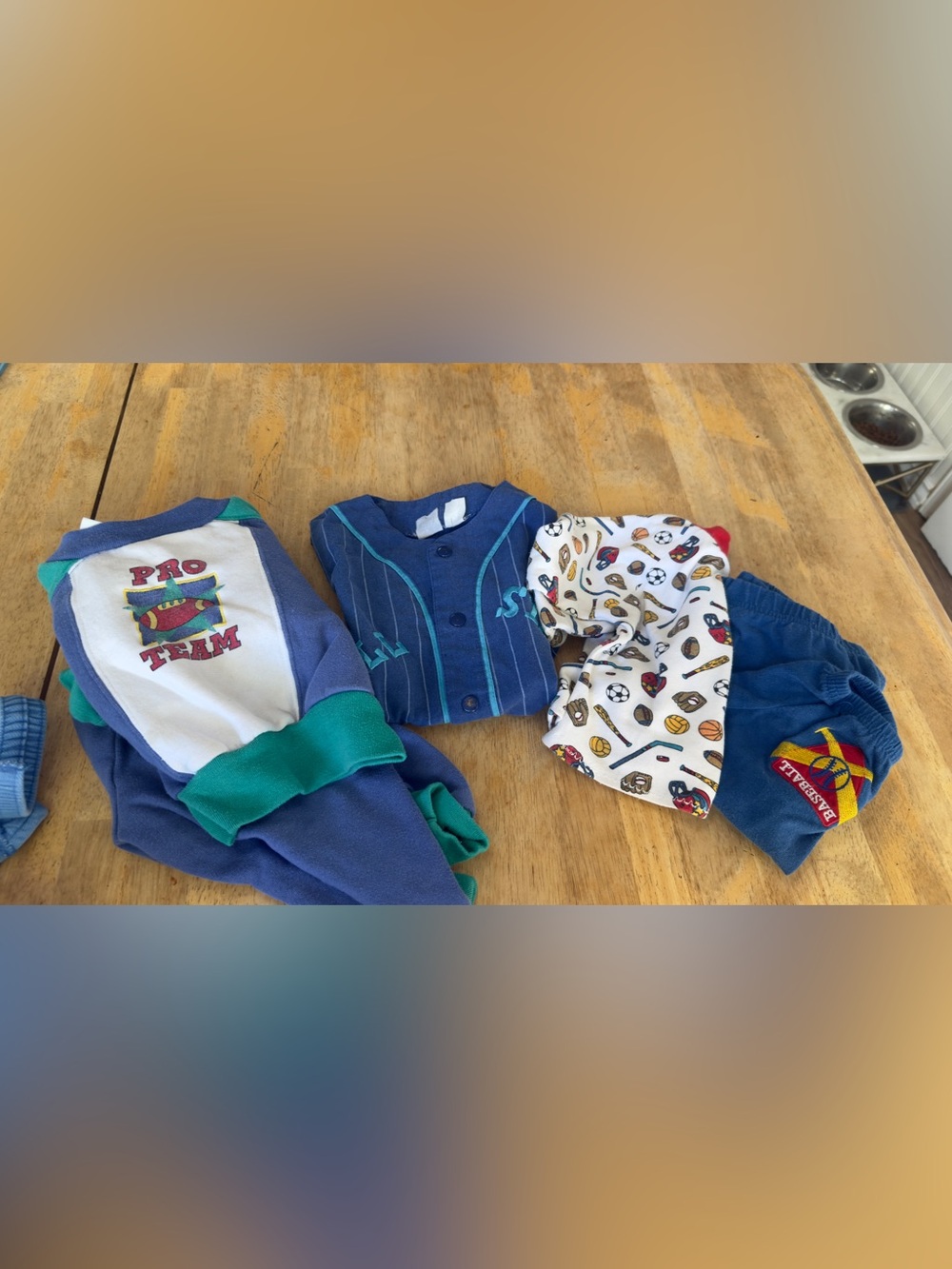 Vintage Blue & Teal Kids Multi-Piece One-Piece Set